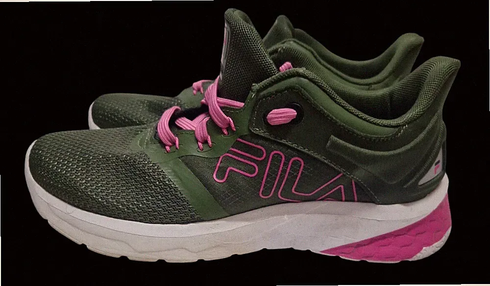 Fila Damen Sneakers Laufschuhe Bequem Sportlich Freizeit Grün Pink Gr. 39