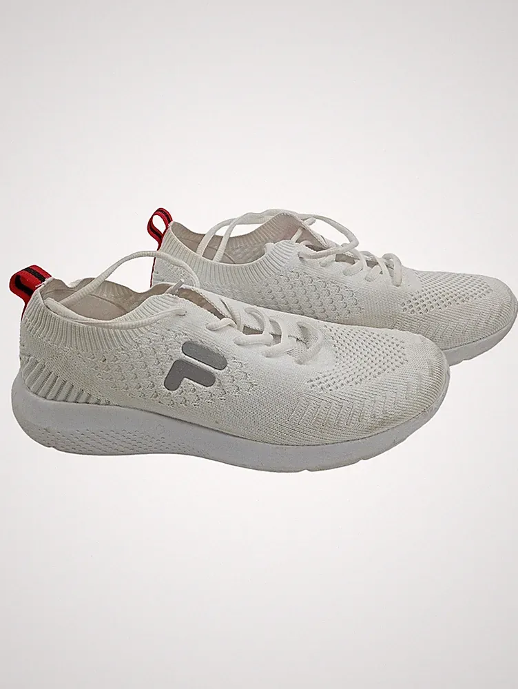 FILA Sneaker Damen Gr. 41 Weiß Strick Mesh Sportschuhe Laufschuhe