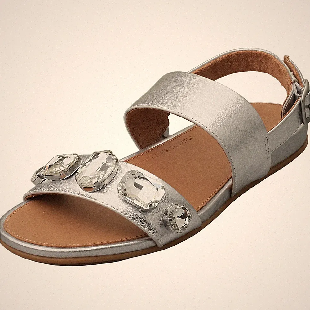 FitFlop Gracie Ultra-Jewel Damenschuhe Silber Lauf Sandalen