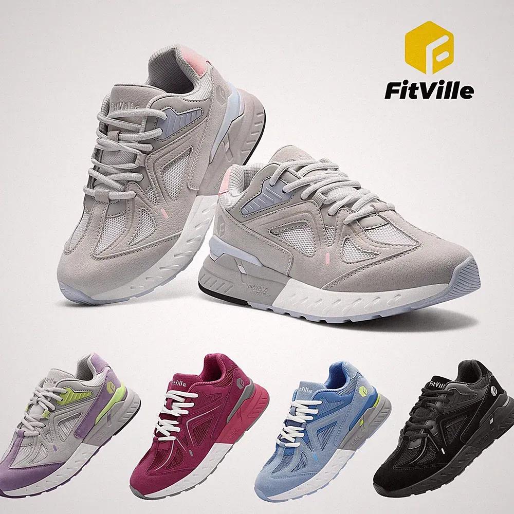FitVille Damen Laufschuhe Weite Passform Fitnessschuhe für Plantarfasziitis