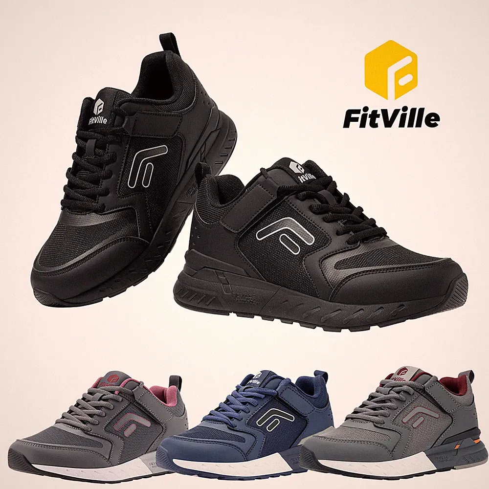 FitVille Walkingschuhe Damen Breit Sportschuhe Leicht Bequem Turnschuh Laufschuh