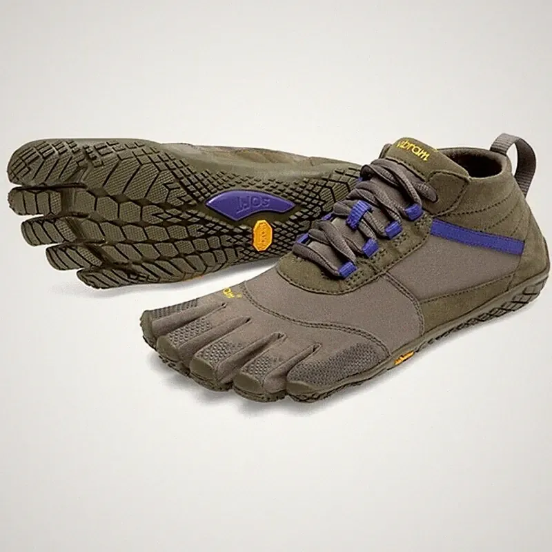 Fivefingers V-Trek Damen Barfuß Laufschuh Stiefel Military/Purple NEU 18W7402