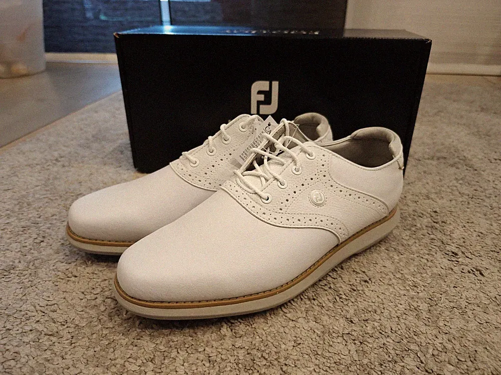 FJ FootJoy Golfschuh Damen Traditions Spikes weiß Gr. 41 97906K