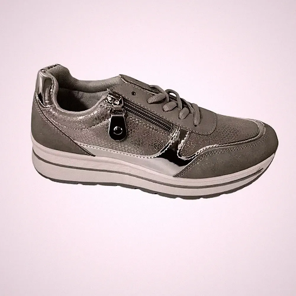 Flache bequeme Damen-Schnürschuhe Turnschuhe Fitness Gym Laufen Sportschuhe Größe