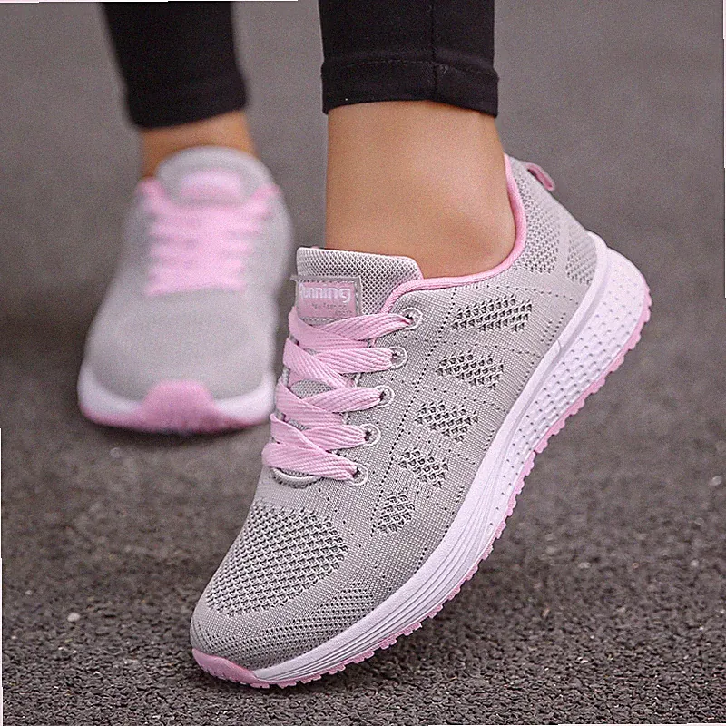 Flache Damenschuhe Schnürschuhe Laufschuhe Sport bequem Fitnessstudio Größe