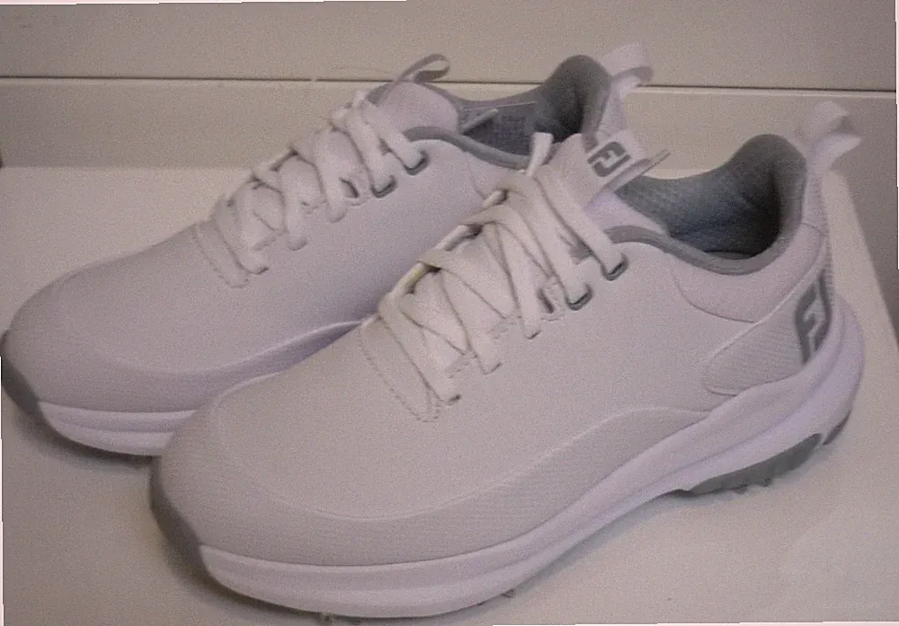 Footjoy Tour Rival Golfschuhe für Damen - Weiß - mit Spikes - Gr. 41