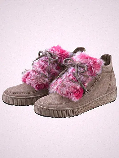 Gabor Stiefelette Winterboots Damen Schuhe Leder Taupe / Pink 3,5 4 4,5 7 8,5