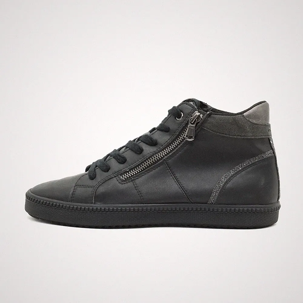 Geox Damen Respira High-Top Sneaker Schwarz Atmungsaktiv High-Top-Sneaker EU 39