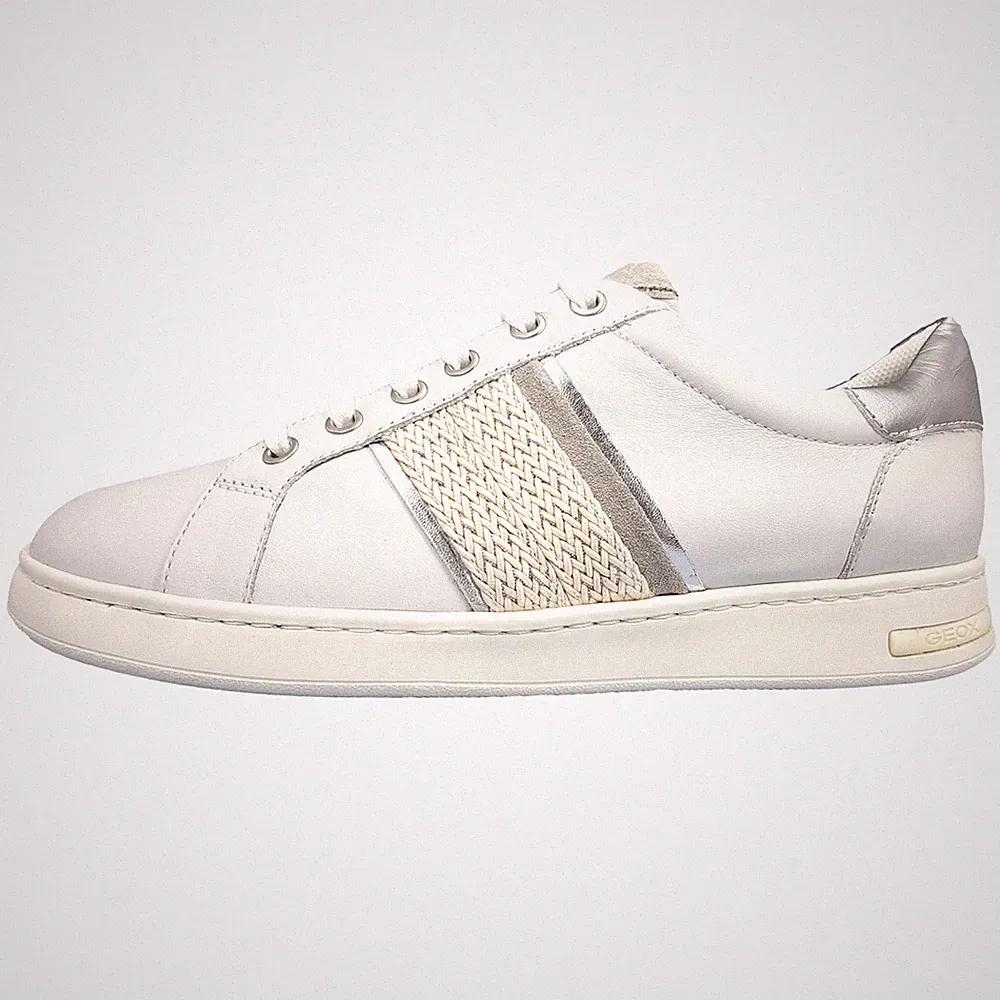 Geox Damenschuhe Schnürschuhe Sportive Sneaker Weiß Freizeit