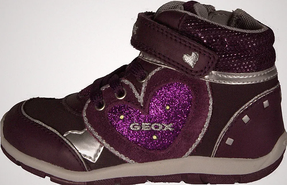 GEOX Schuhe Lauflernschuhe LILA Purple Reißverschluss B SHAAX Leder NEU