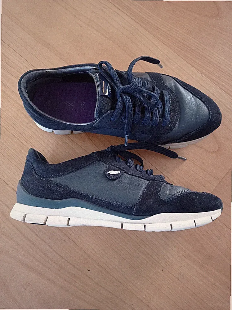 GEOX SNEAKER - FREIZEITSCHUH - LAUFSCHUH - 35 - BLAU