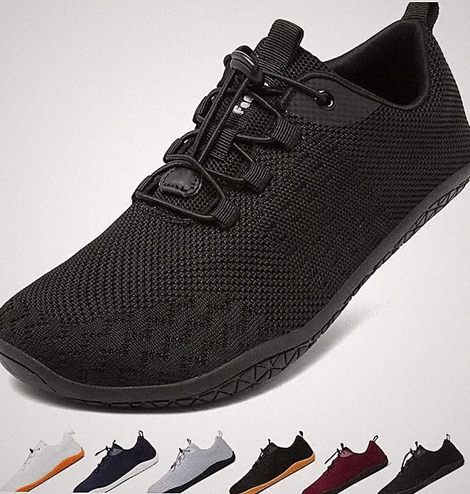 Geweo Barfußschuhe Laufschuhe für Damen/Herren Turnschuhe Fitnessschuhe Slip On