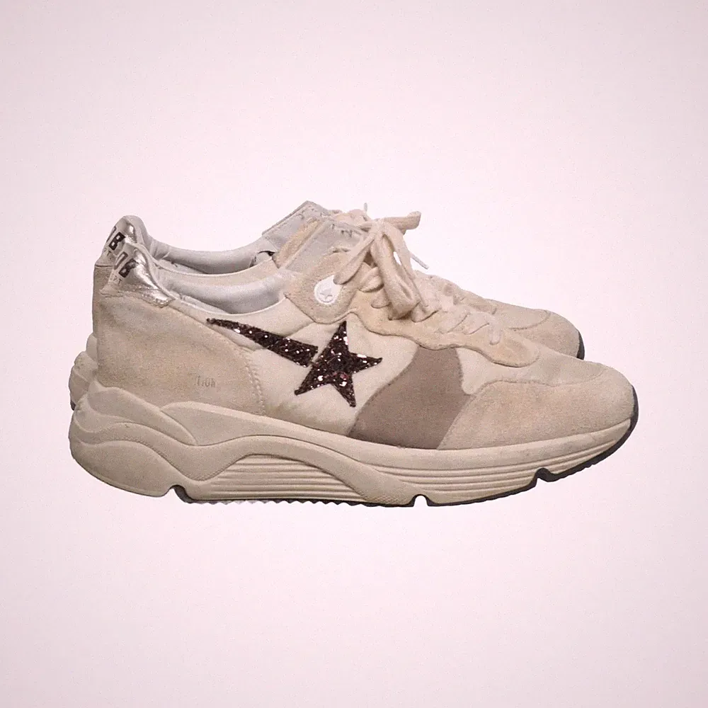 Golden Goose, Laufschuhe, Größe: 40, model: running, Leder, Beige/Braun #jBj