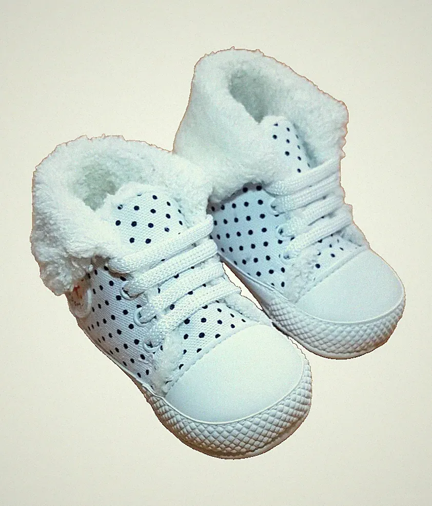 Gr.18 Baby Lauflernschuhe Babyschuhe Mädchen Winter gefüttert Kragen Well Soft