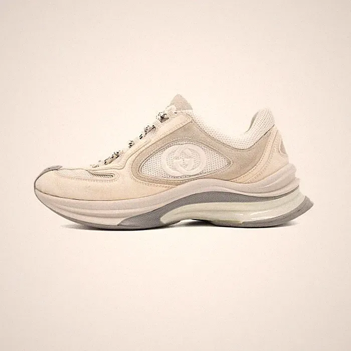 Gucci Interlocking GG Weiß Damen Laufschuhe Sneaker 749785 152316981 [U]
