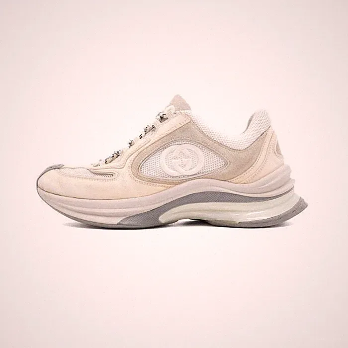 Gucci Interlocking GG Weiß Damen Laufschuhe Sneaker 749785 152316981 [U]