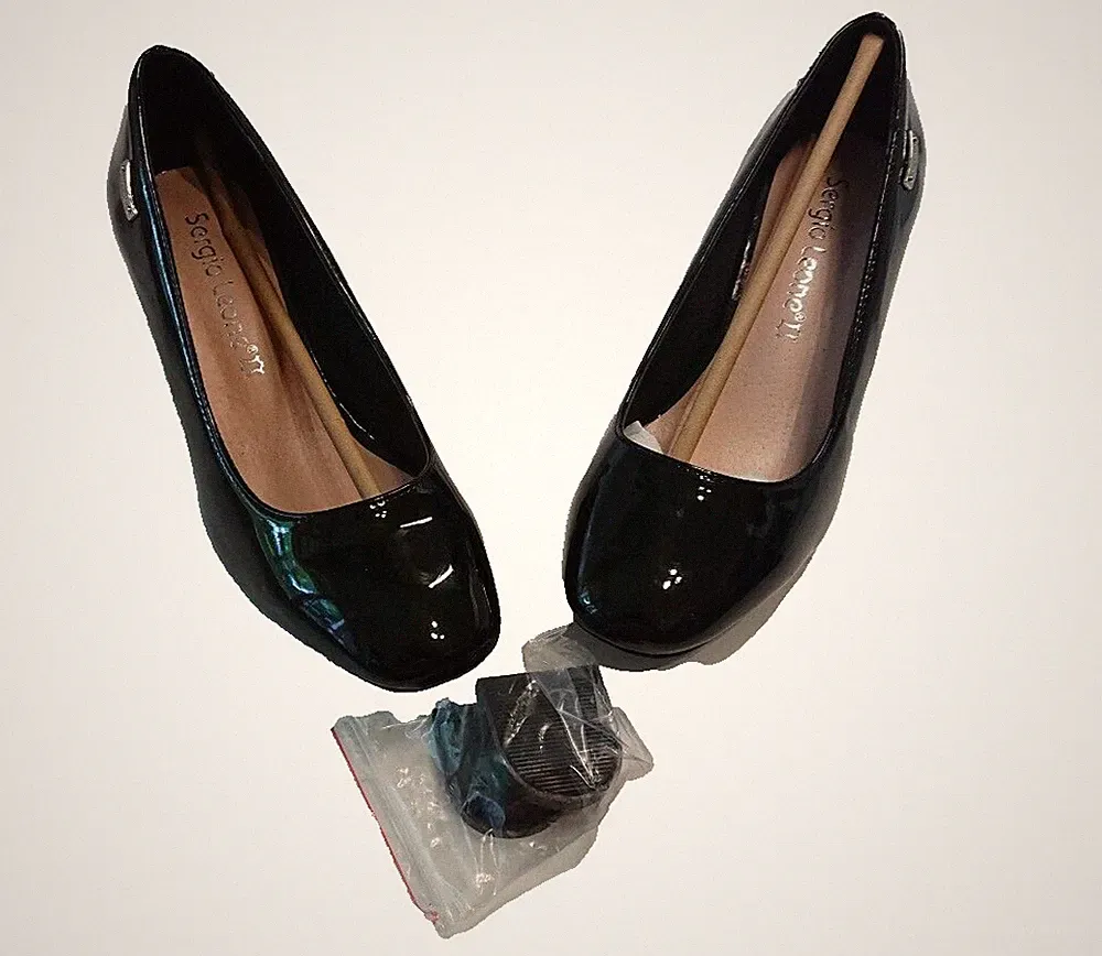 Hackenschuhe Größe 36 Lackglanz Ausgehschuhe Haken Schuhe Laufschuhe
