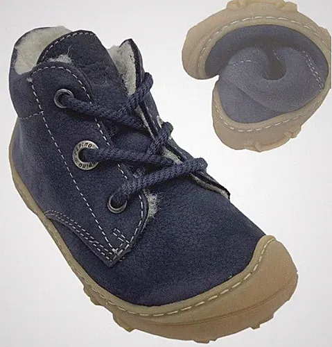 Halbschuhe Colin mit Lammwoll Futter in Dark Navy von PEPINO by RICOSTA Barefoot
