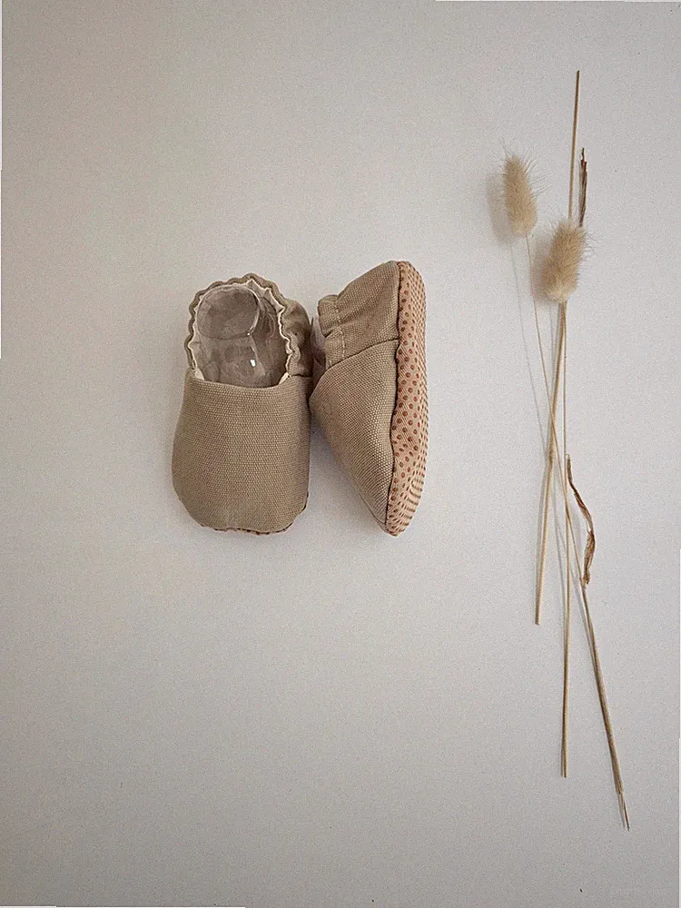 Hausschuhe | Krabbelschuhe|Barfußschuhe | Lauflernschuhe | beige