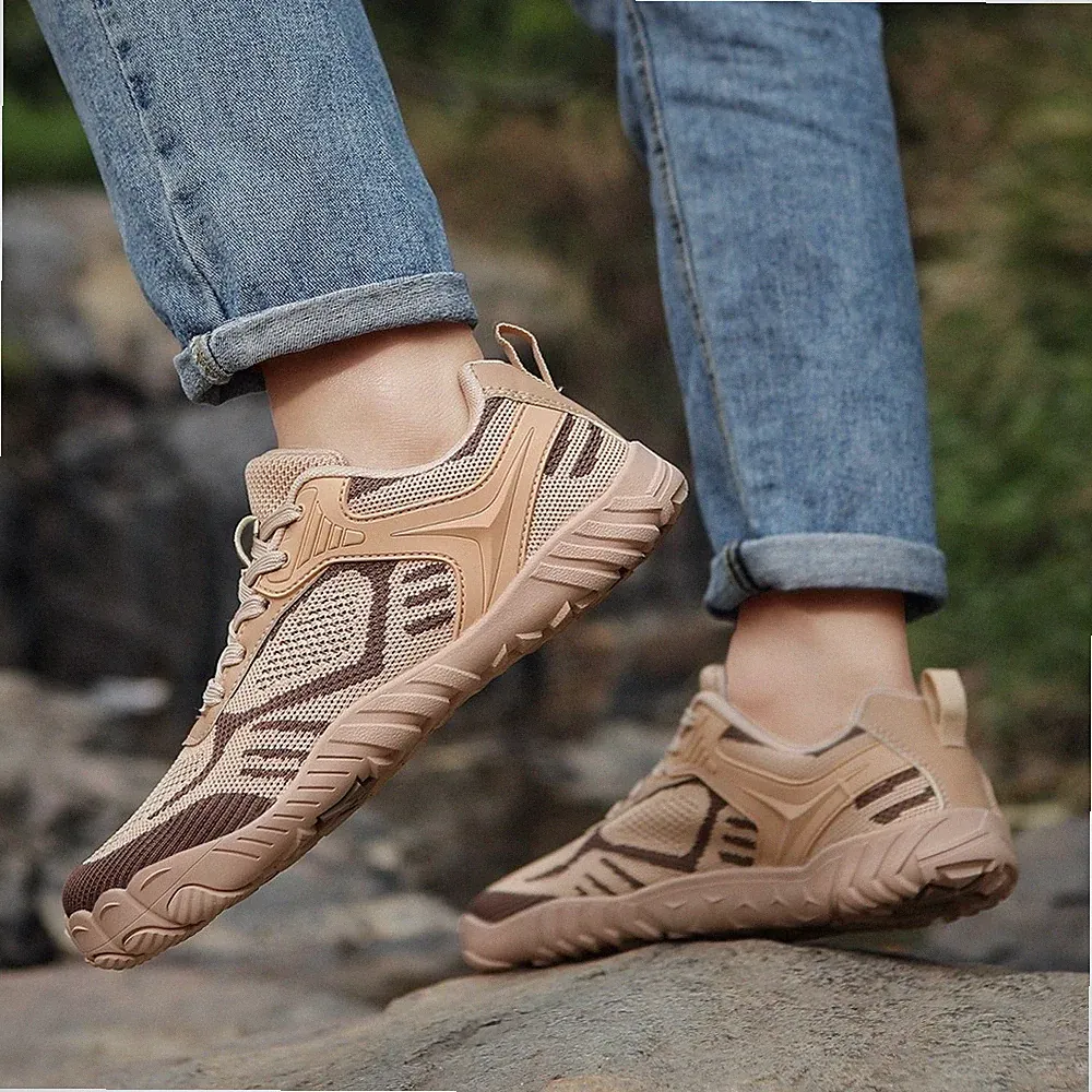 Herren Damen Breite Barfußschuhe Traillaufschuhe Wanderschuhe Leicht Laufschuhe