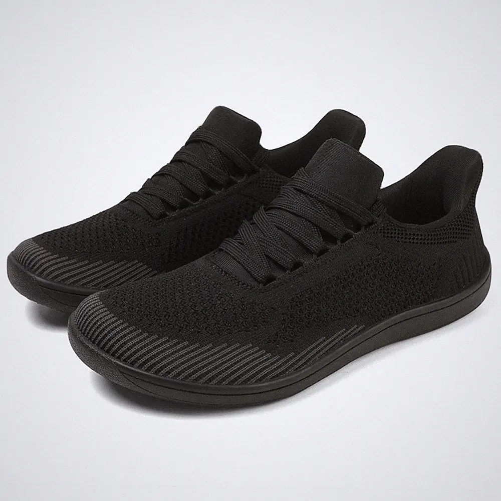 Schwarze Straßenlaufschuhe
