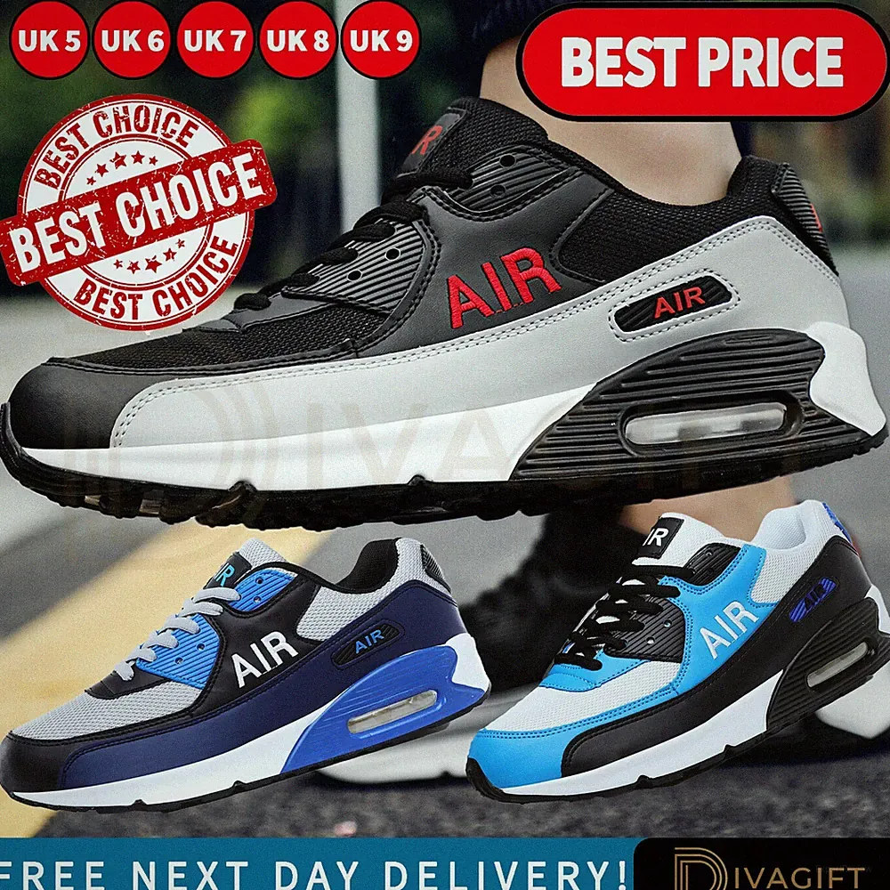 HERREN DAMEN SPORTSCHUHE UNISEX SPORT LAUFEN SPORT GYM SCHUHE UK 7-9 NEU