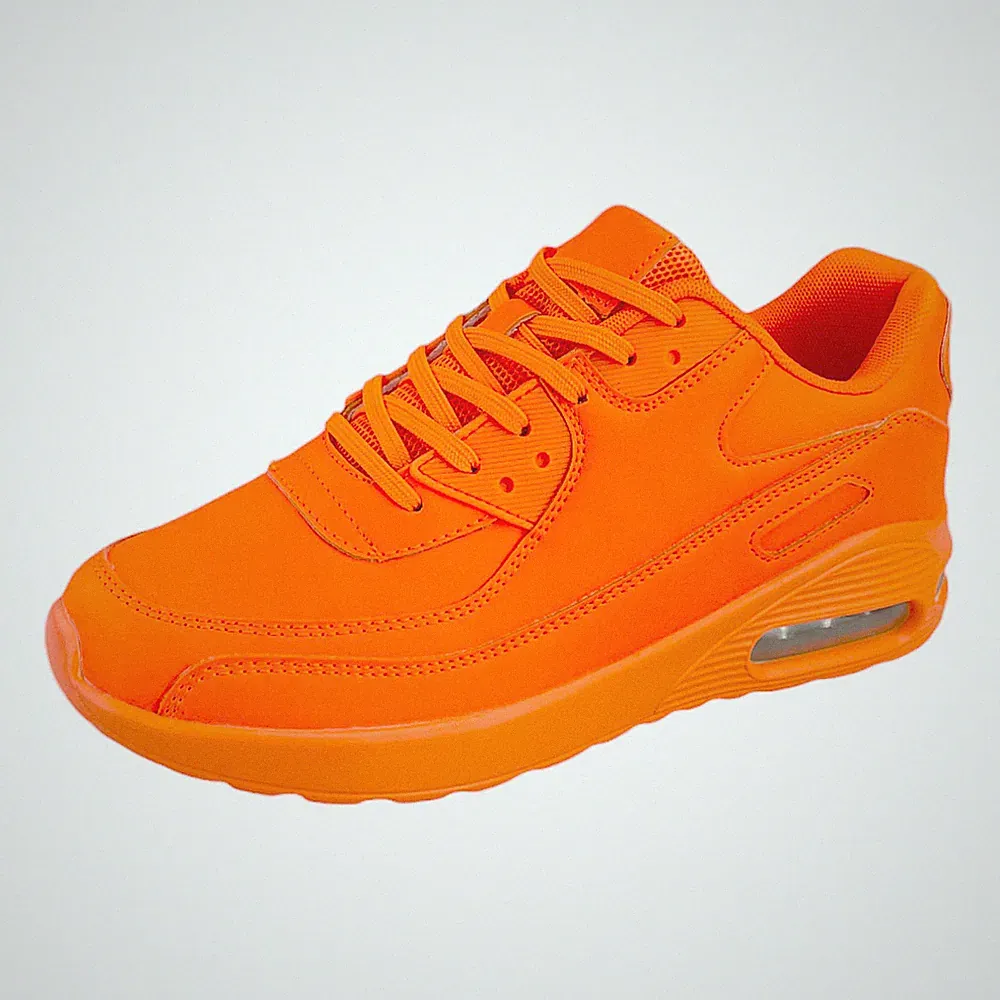 Herren Sneaker Neon Orange Sportschuhe Turnschuhe Laufschuhe Freizeitschuhe NEU