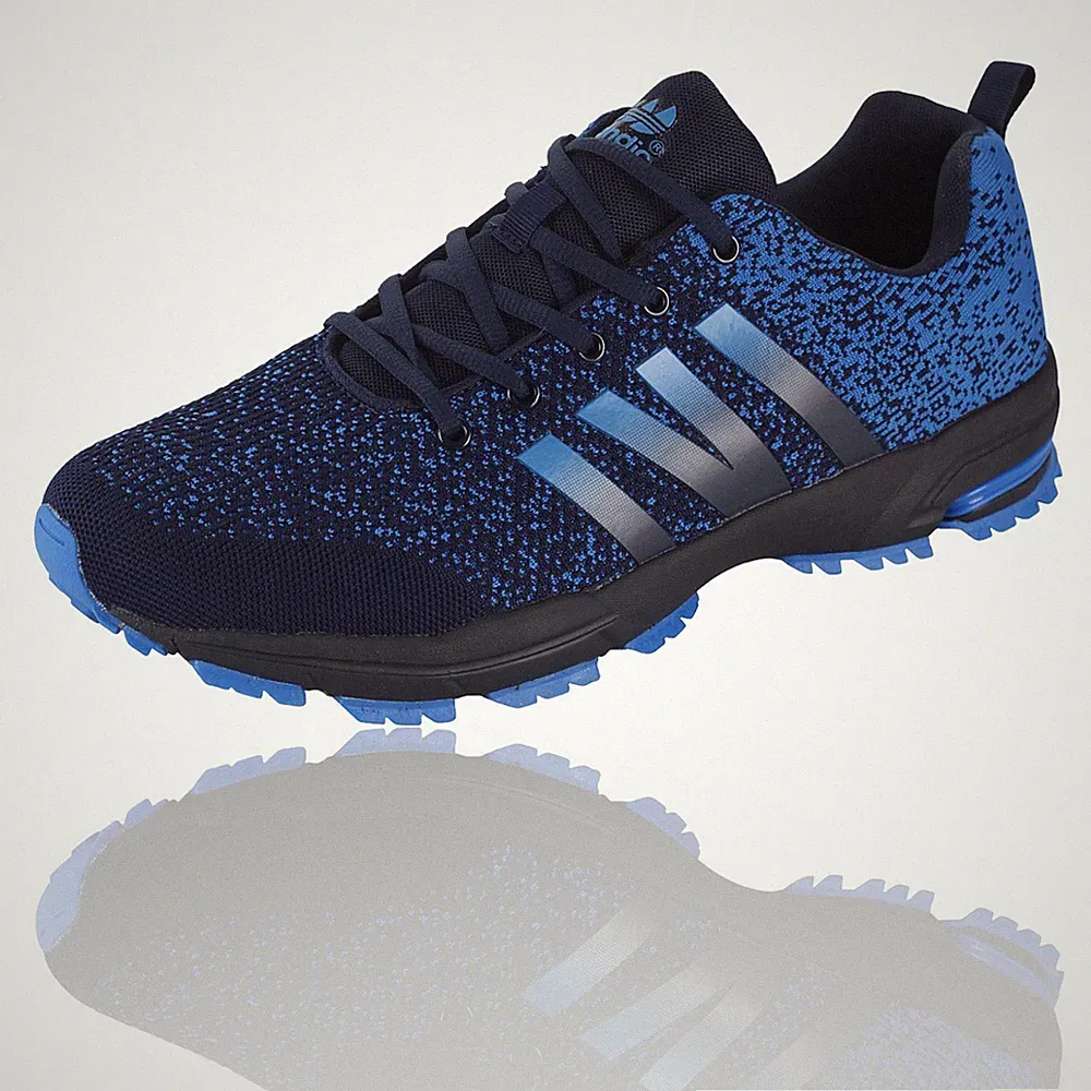 Herren Übergröße Sneaker Sportschuhe Laufschuhe Turnschuhe Schnürer Blau 47-49