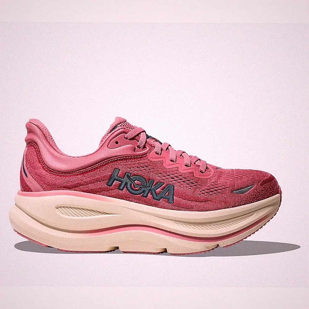 Hoka Bondi 9 Women lingonberry cranberry Laufschuhe Joggingschuhe Damen