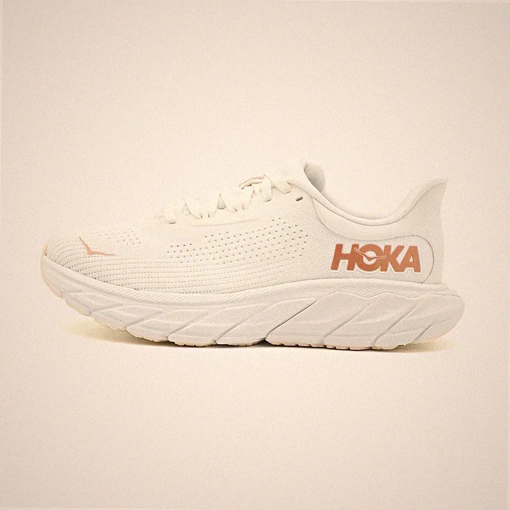 HOKA Damen Laufschuhe Turnschuhe ARAHI 7 weiß rosegold 43 ⅓ Sneaker neu