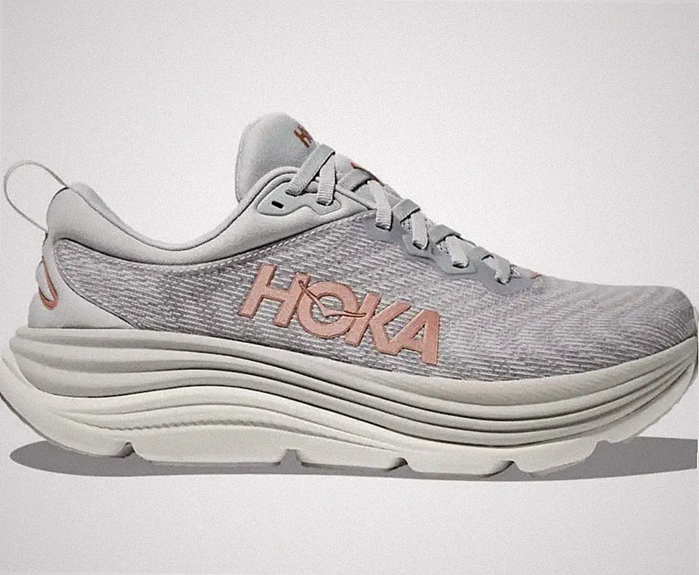 HOKA Gaviota 5 Laufschuh Damen, Harbor mist/rose gold - Schuhe - Größe 38 2/3