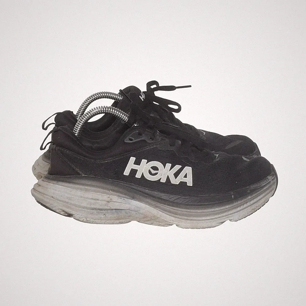 Hoka, Laufschuhe, Größe: 36 2/3, model: bondi 8, Schwarz/Weiß, Damen #L0U
