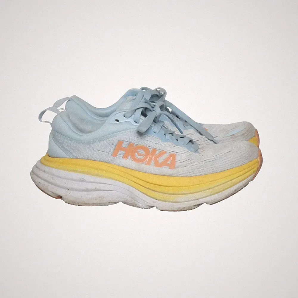Hoka, Laufschuhe, Größe: 36, model: bondi 8, Blau/Gelb/Orange, Damen #Hiz