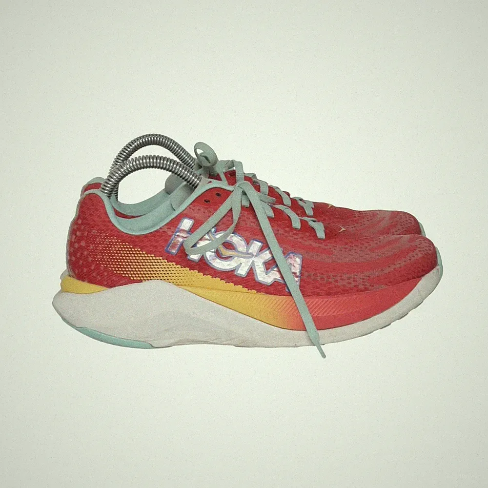Hoka, Laufschuhe, Größe: 38 2/3, model: mach x, Rot/Mehrfarbig, Damen #PWM