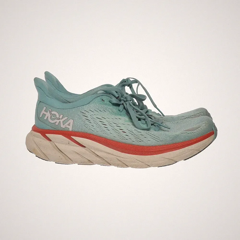 Hoka, Laufschuhe, Größe: 38 2/3, Türkis/Rot, Damen #I0W