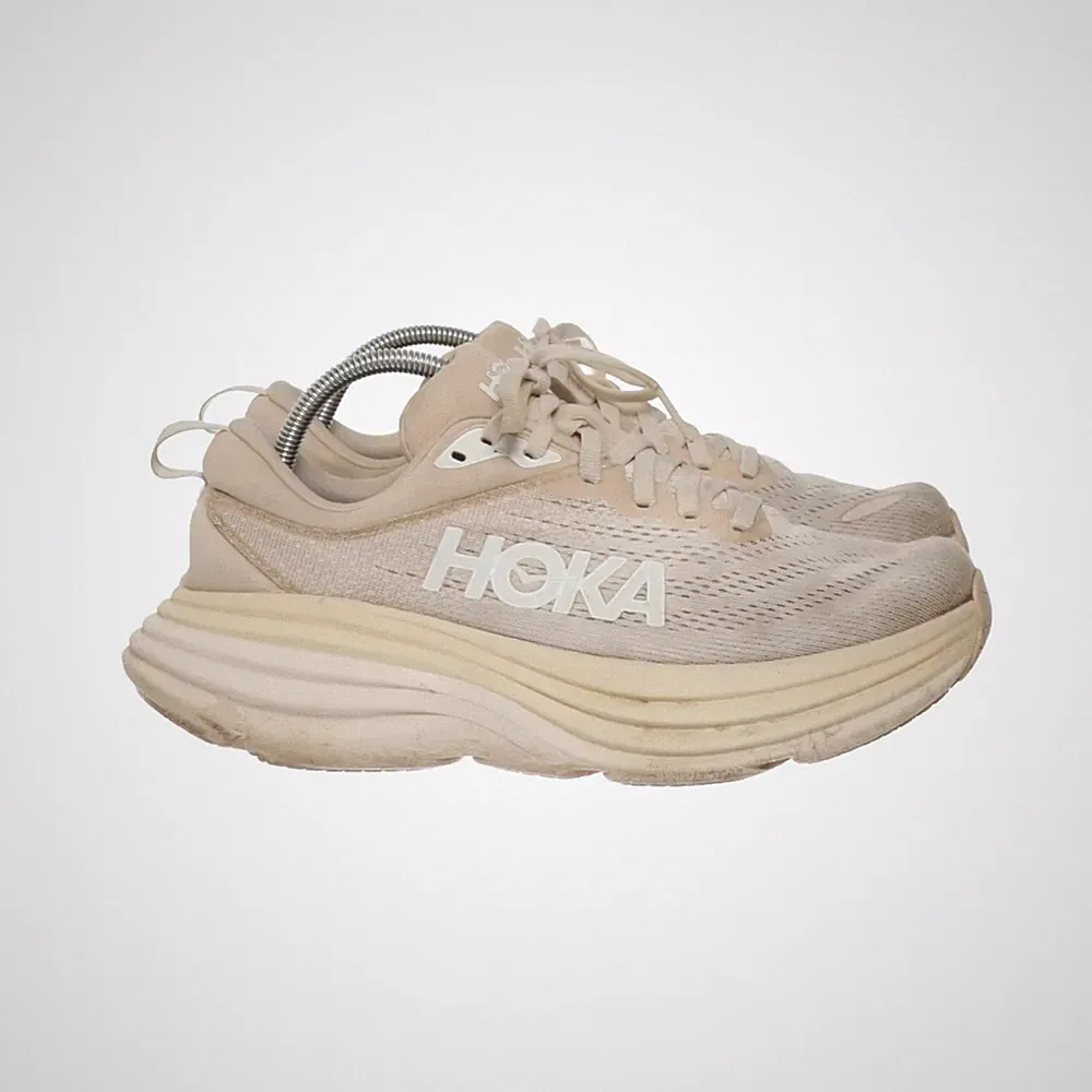 Hoka, Laufschuhe, Größe: 39 1/3, model: bondi 8, Beige, Damen #HsH