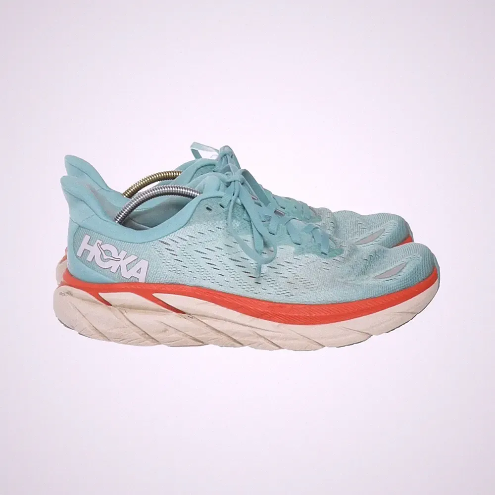 Hoka, Laufschuhe, Größe: 40 2/3, Blau/Rot, Damen #XR1