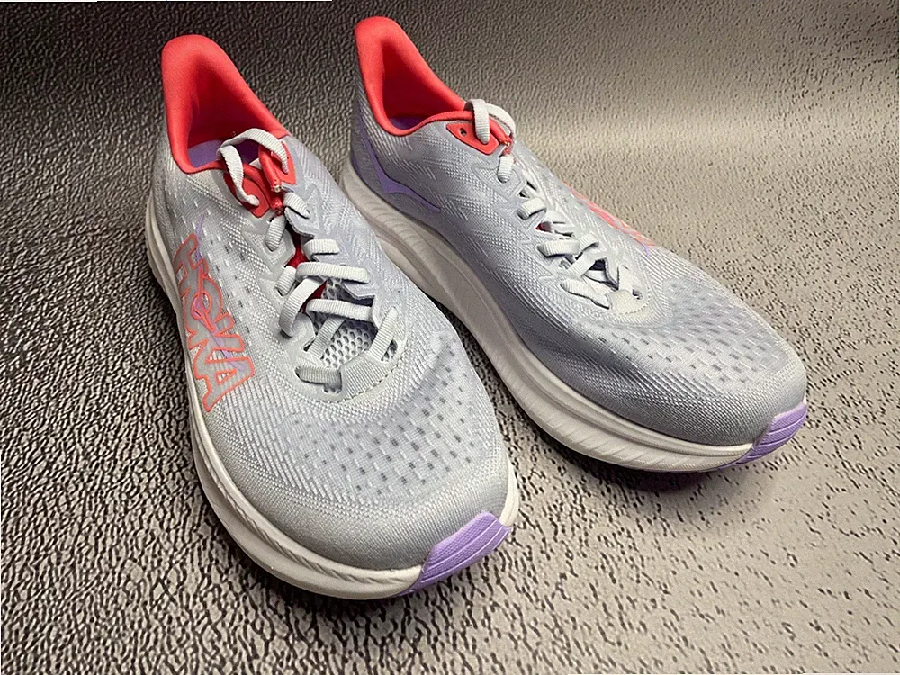 Hoka Mach 6 Damen-Laufschuhe helldämmerung Möwe sportlich Größe UK 9 Weite