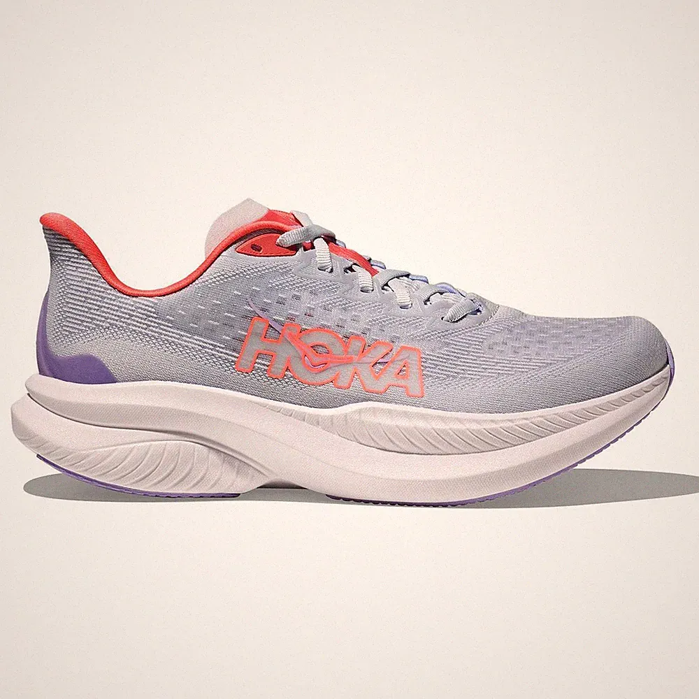 Hoka Mach 6 Damen Laufschuhe Pale Dusk Gull Road Turnschuhe Sneaker