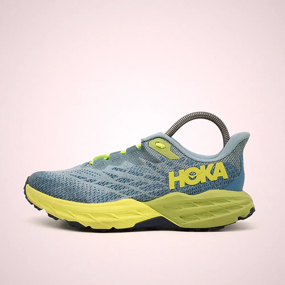 Hoka One Damen 5 Sportschuh Blau/Gelb Mesh Niedrig Laufschuh EU 36 1/2