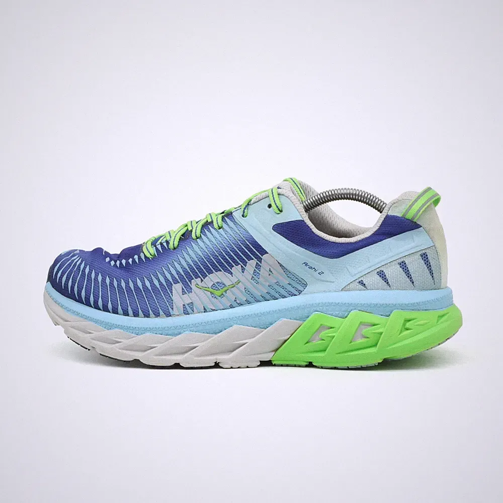 Hoka One Damen Arahi 2 Sportschuhe Blau/Grü Synthetik Niedrig Laufschuh EU 42