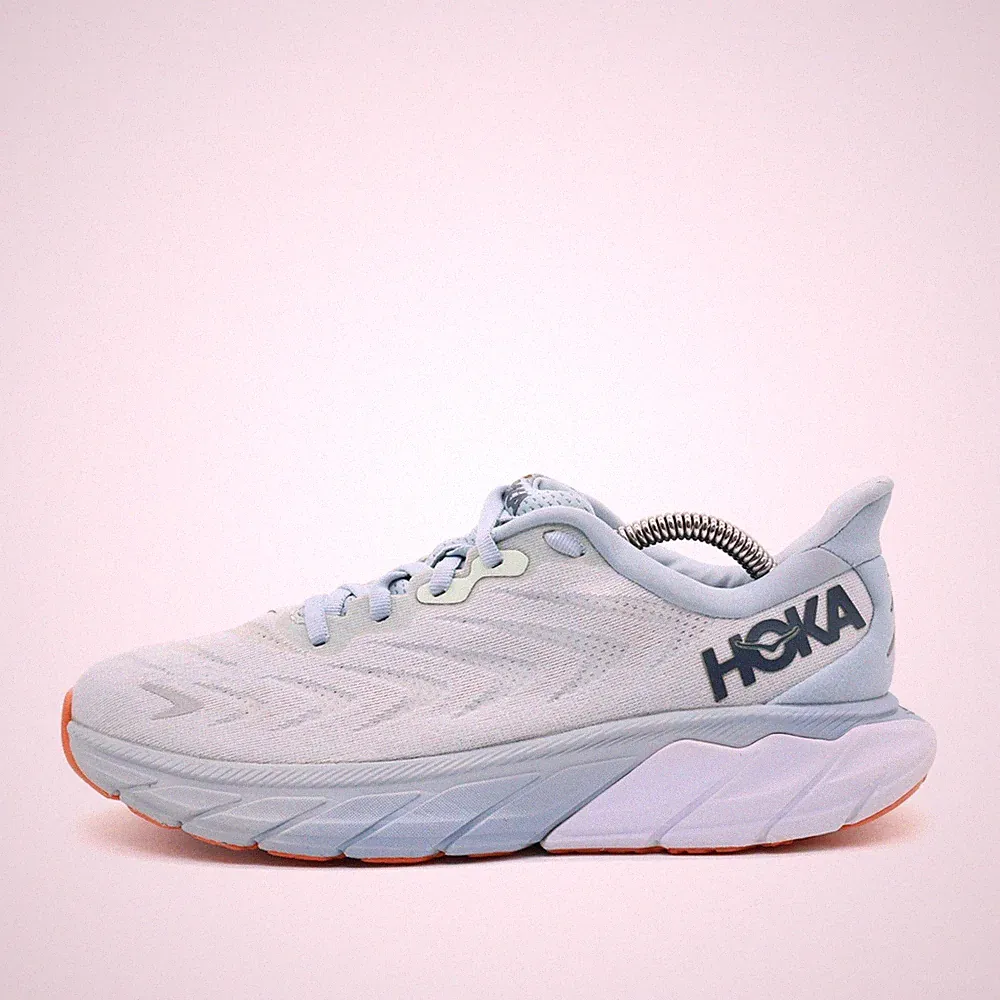 Hoka One Damen Arahi 5 Schuhe blau orange Mesh Low-Top Laufschuh EU 38 2/3