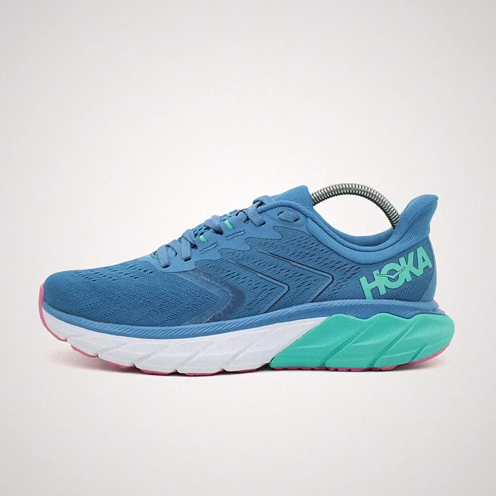 Hoka One Damen Arahi 5 Sneaker blau/türkis/weiß/pink Mesh Laufschuh EU 38 2/3