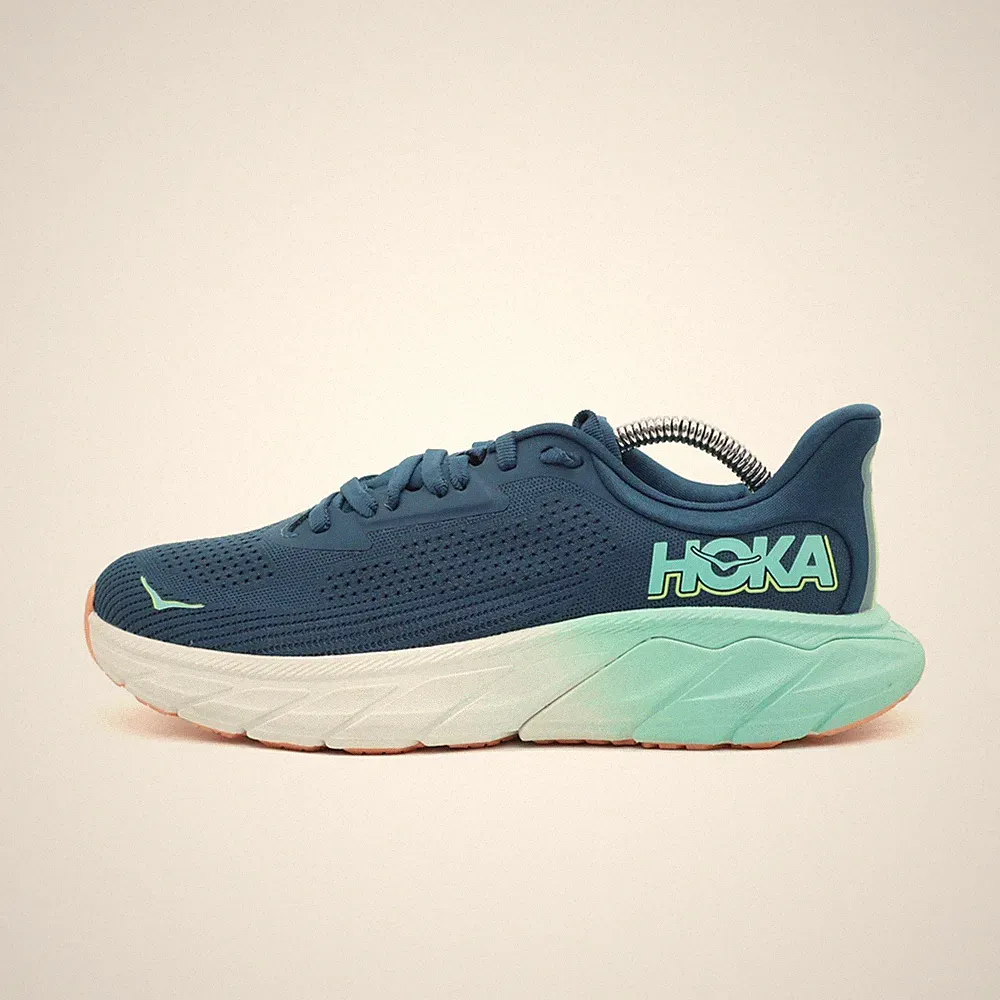 Hoka One Damen Arahi 7 Sneaker Blau/Mint/Weiß Atmungsaktiv Laufschuh EU 39.5