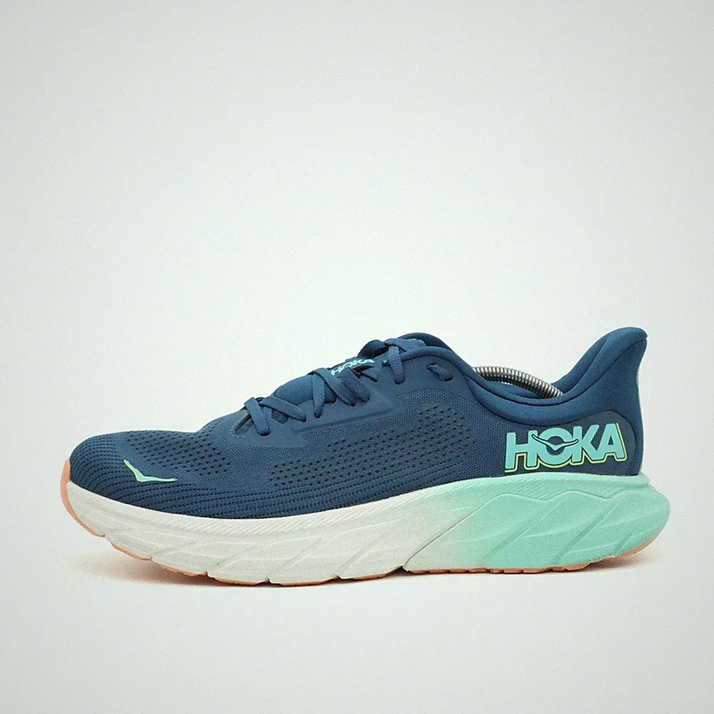 Hoka One Damen Arahi 7 Sneaker Blau/Mint/Weiß Mesh Low-Top Laufschuhe EU 45.5