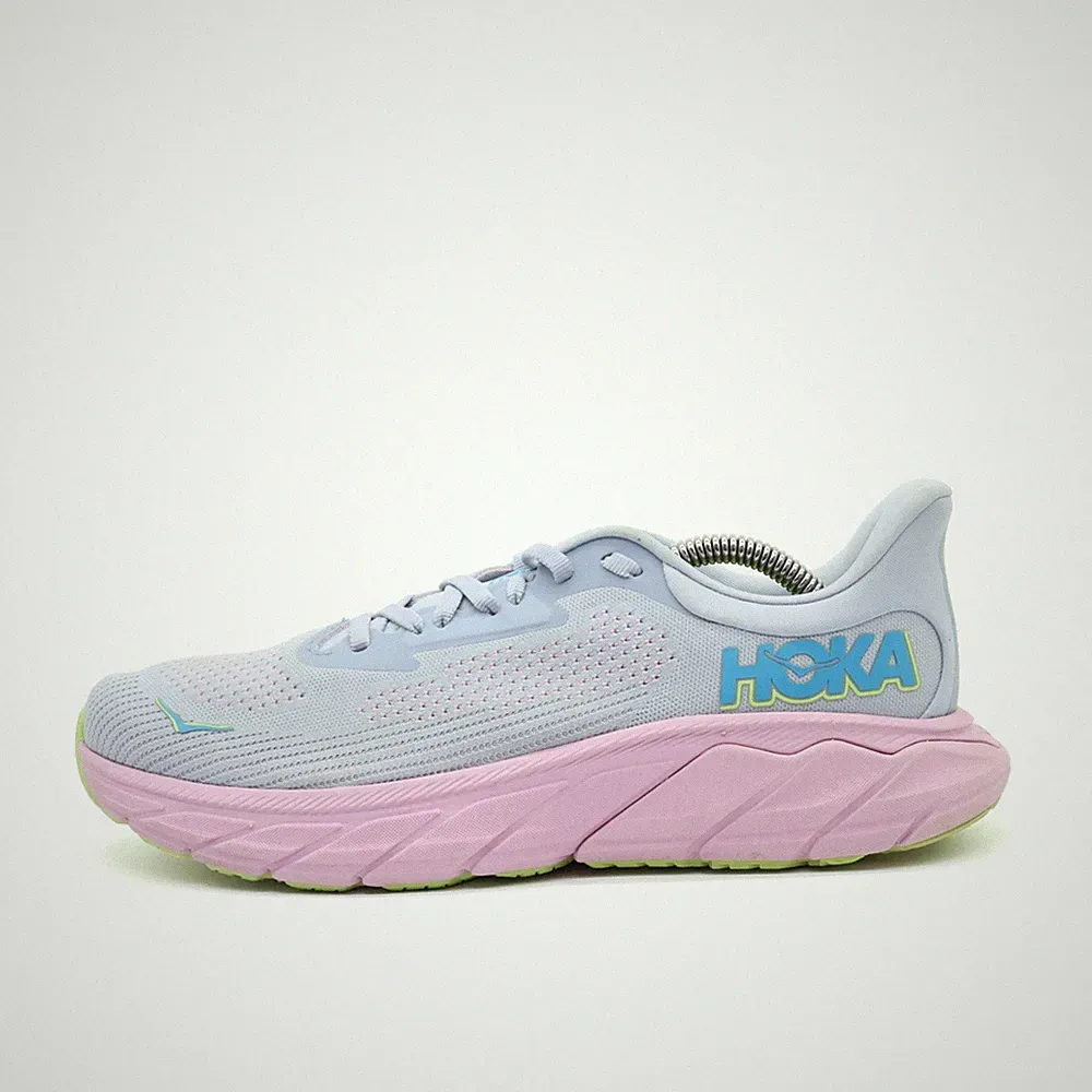 Hoka One Damen Arahi 7 Sneaker Hellblau/Lila/Grün Mesh Stabil Laufschuh EU 40