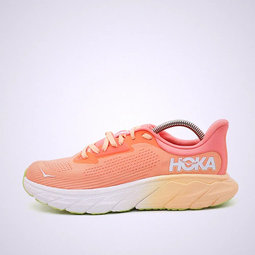 Hoka One Damen Arahi 7 Sneaker Koralle/Orange/Weiß Mesh Niedrig Laufschuh EU 39⅓