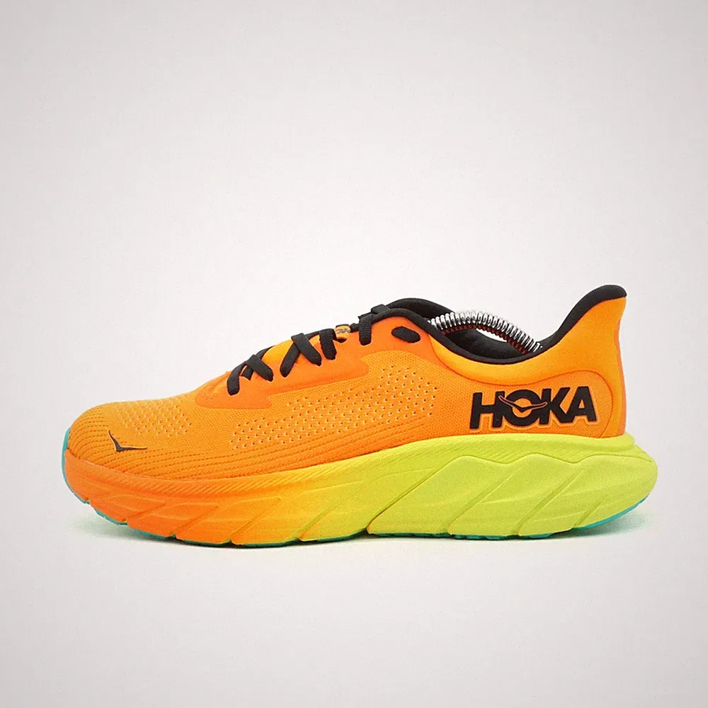 Hoka One Damen Arahi 7 Sneaker Neonorange Gelb Mesh Niedrig Laufschuh EU 40 2/3