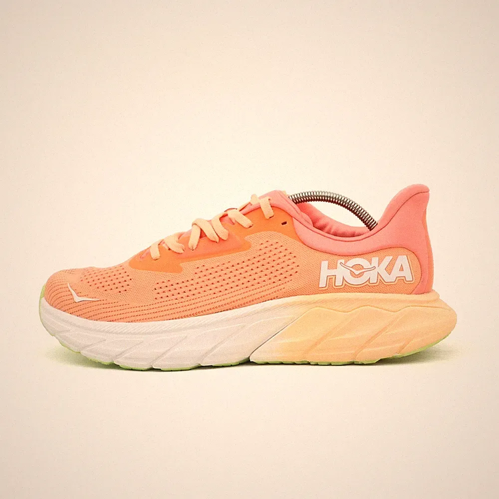 Hoka One Damen Arahi 7 Sportschuhe Koralle/Orange Textil vegan Laufschuh EU 42