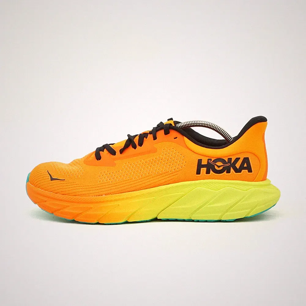 Hoka One Damen Arahi 7 Sportschuhe Orange Gelb Türkis Mesh Laufschuhe EU 42 2/3